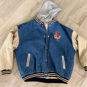 Disney Blue and Beige Varsity Jacket